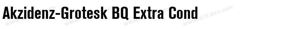 Akzidenz-Grotesk BQ Extra Conde字体转换